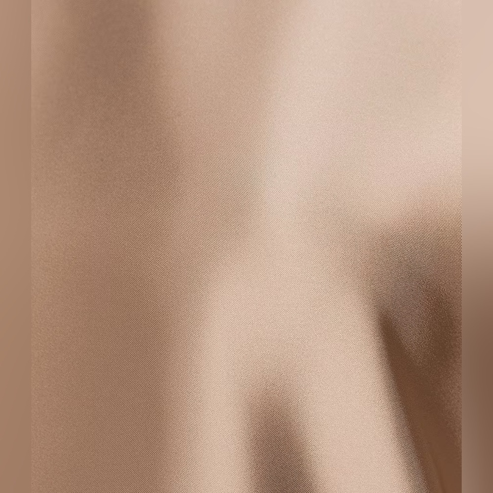 Antonio Melani Blyss Drapey Satin‎ Boat Neck Long Sleeve Champagne Blouse Size L - Picture 4 of 10